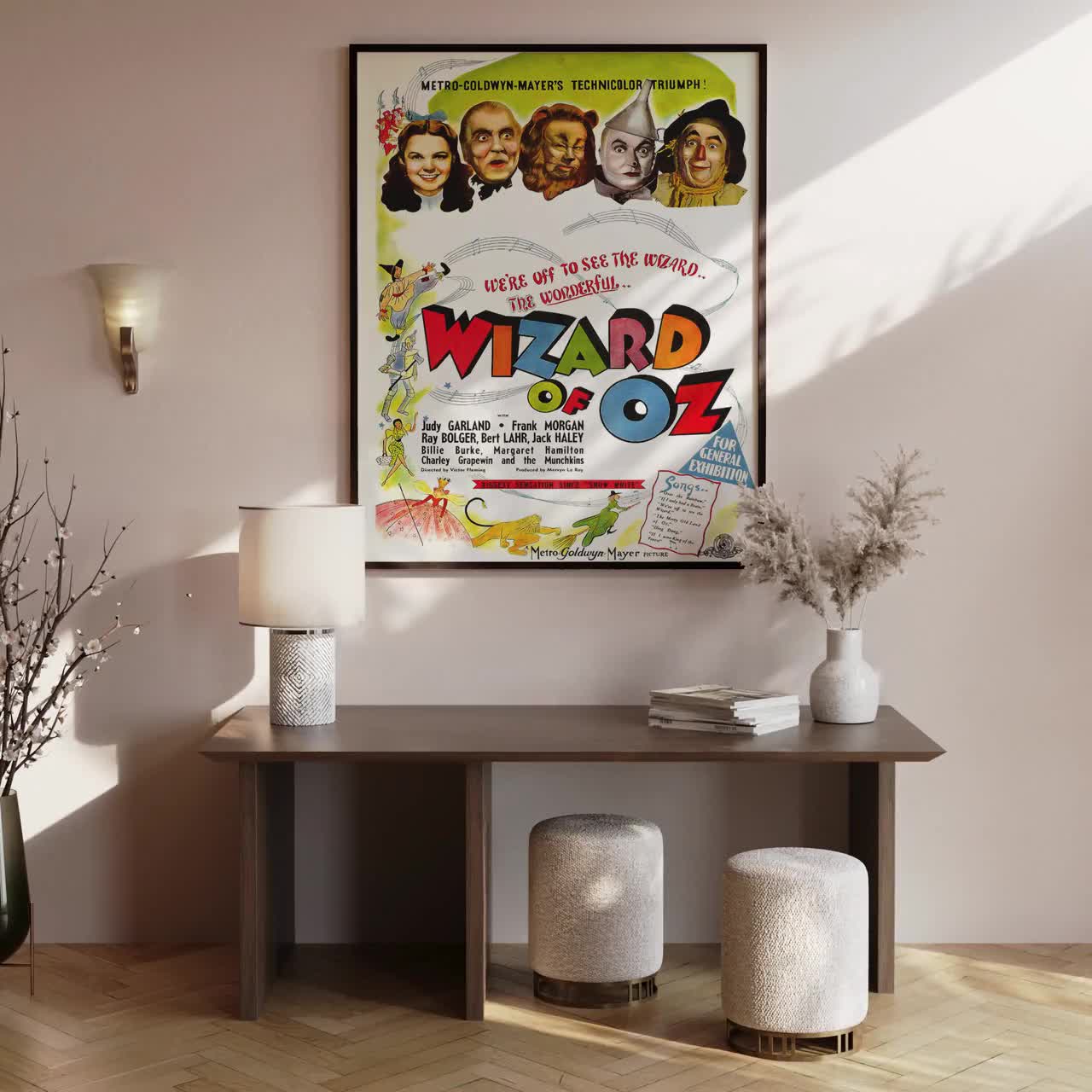 Wizard of Oz Vintage Movie Poster: Judy Garland, 1939 Film Art - Etsy
